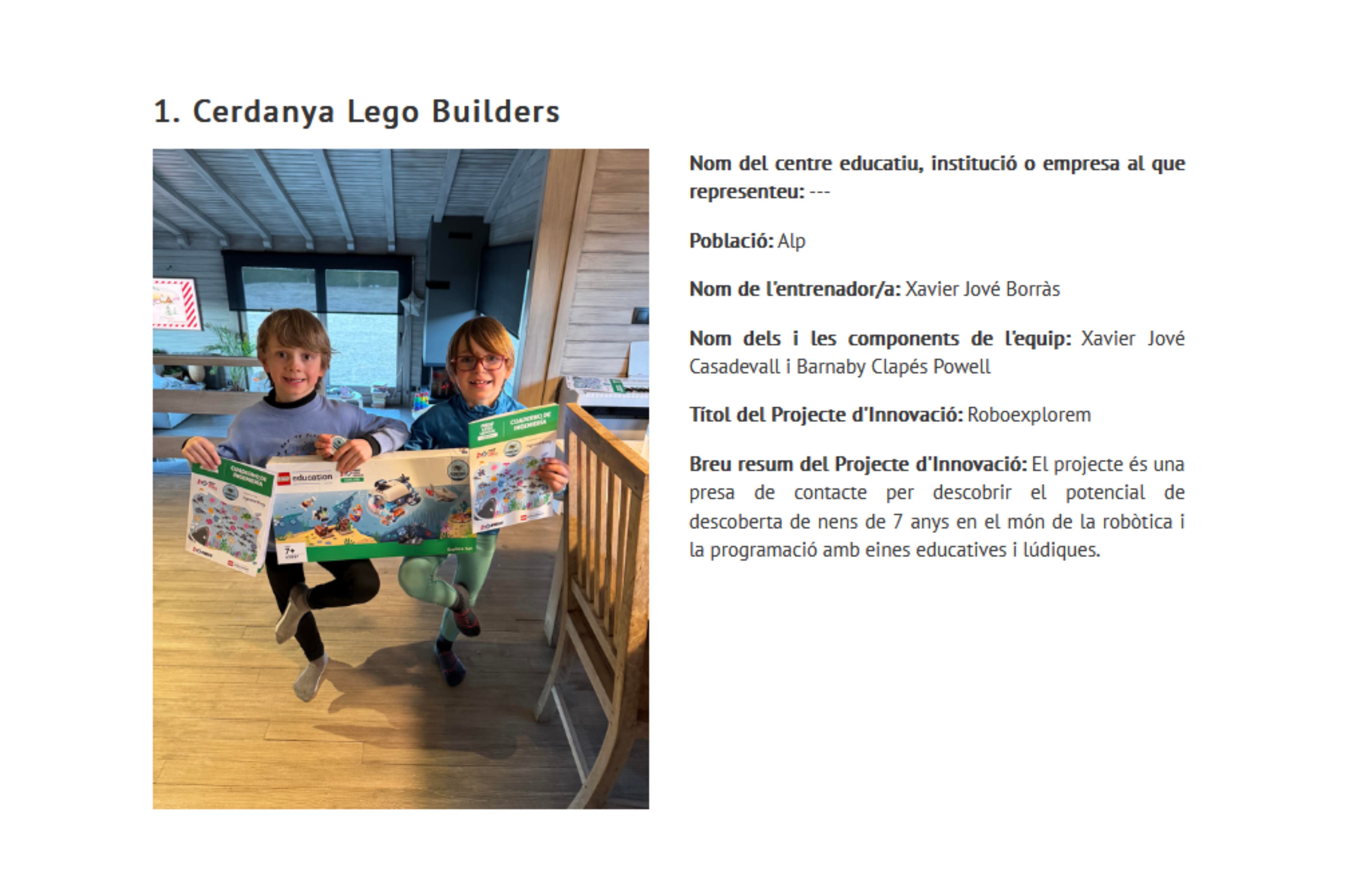 equips FLL 2025 Igualada Challence